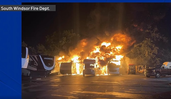 rv fire july connecticut